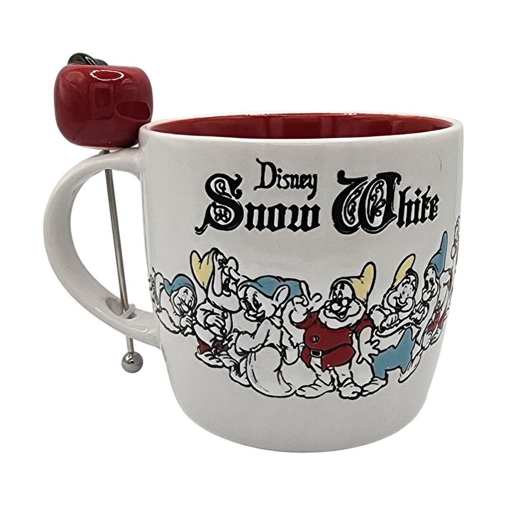 Disney Snow White and the Seven Dwarves Mug with Apple Stirrer